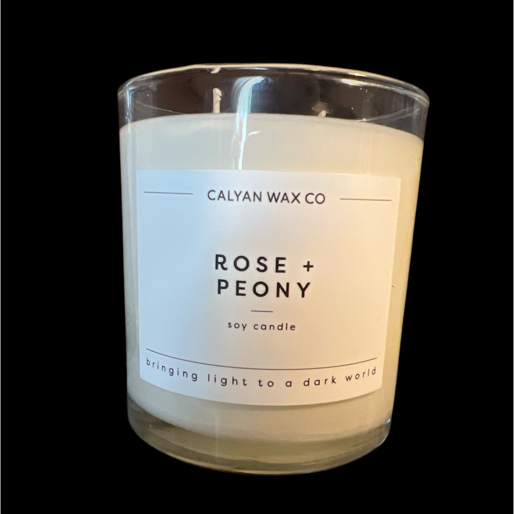 Calyan Wax Co 8oz Rose & Peony soy candle